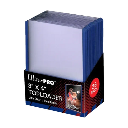 Ultra PRO - Toploader 3" x 4" Colored Border (Red / Blue / Green) | Ultra Clear - 25 Stück