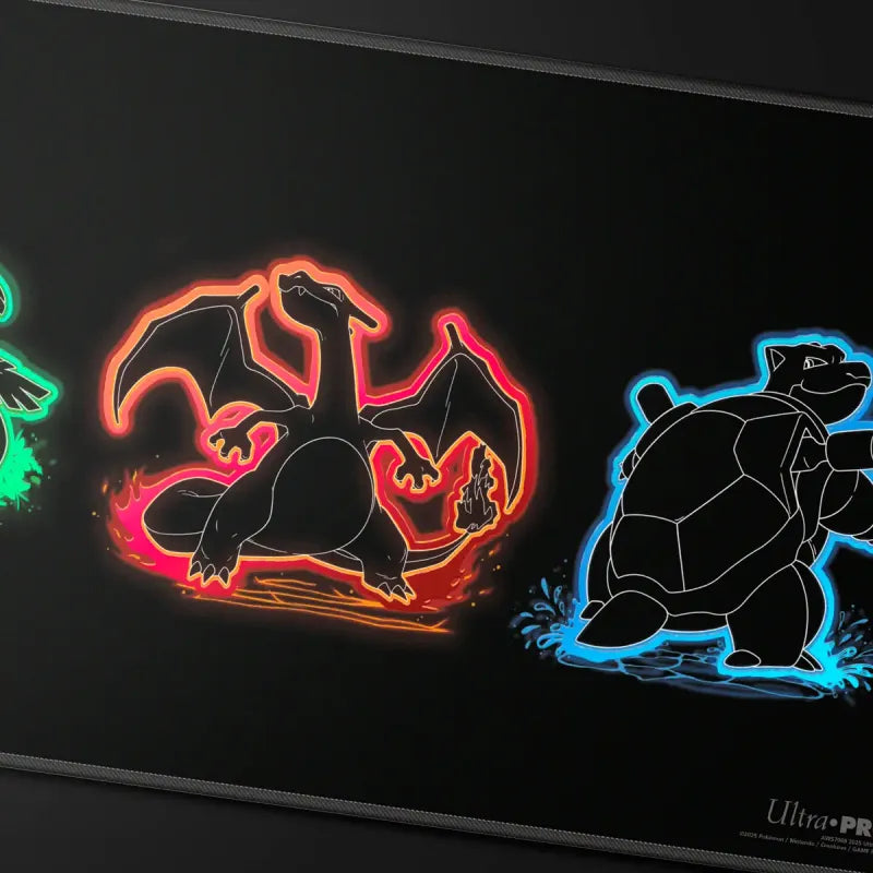 Ultra PRO - Pokémon Neon Foil Kanto Playmat (Bisaflor, Glurak & Turtok)