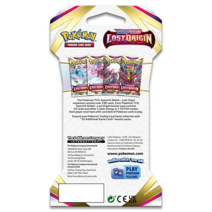 Pokémon Sword & Shield - Lost Origin Sleeved Booster - EN (Artwork zufällig)