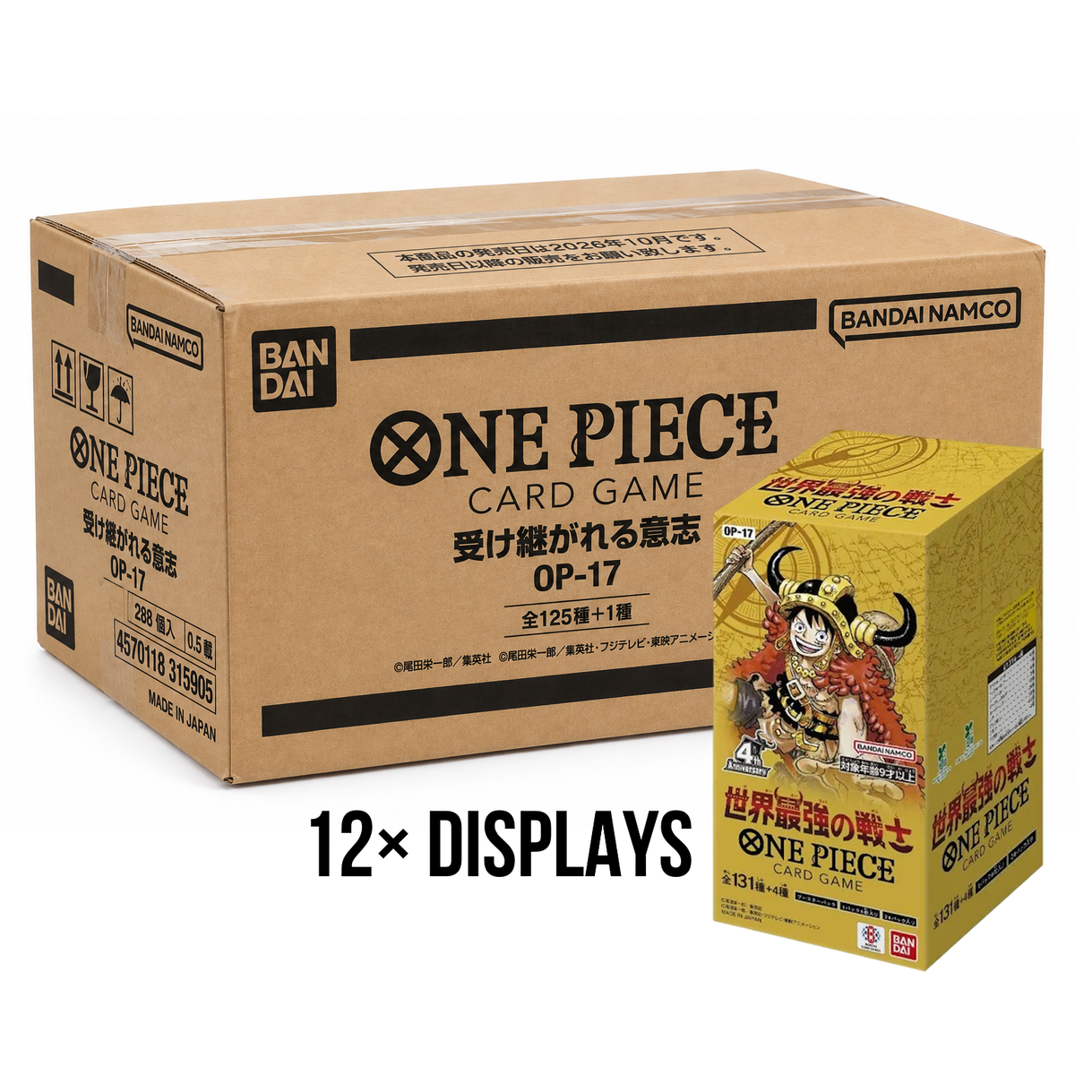 One Piece Card Game - OP17 The World’s Strongest Warriors Booster Display - JP