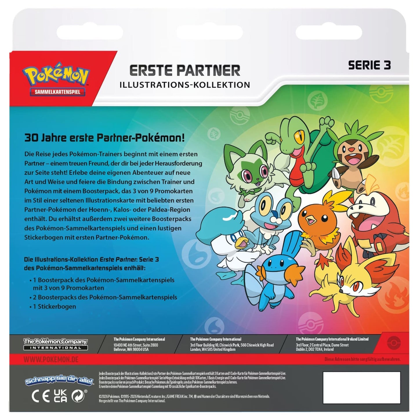 Pokémon - Erste Partner Illustrations-Kollektion Serie 3 - DE