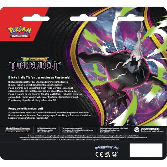 Pokémon Mega-Entwicklung - Dunkelnacht 3-Pack Blister - DE