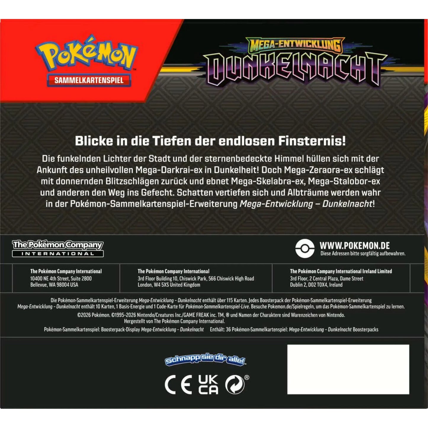 Pokémon Mega-Entwicklung - Dunkelnacht Booster Display - DE