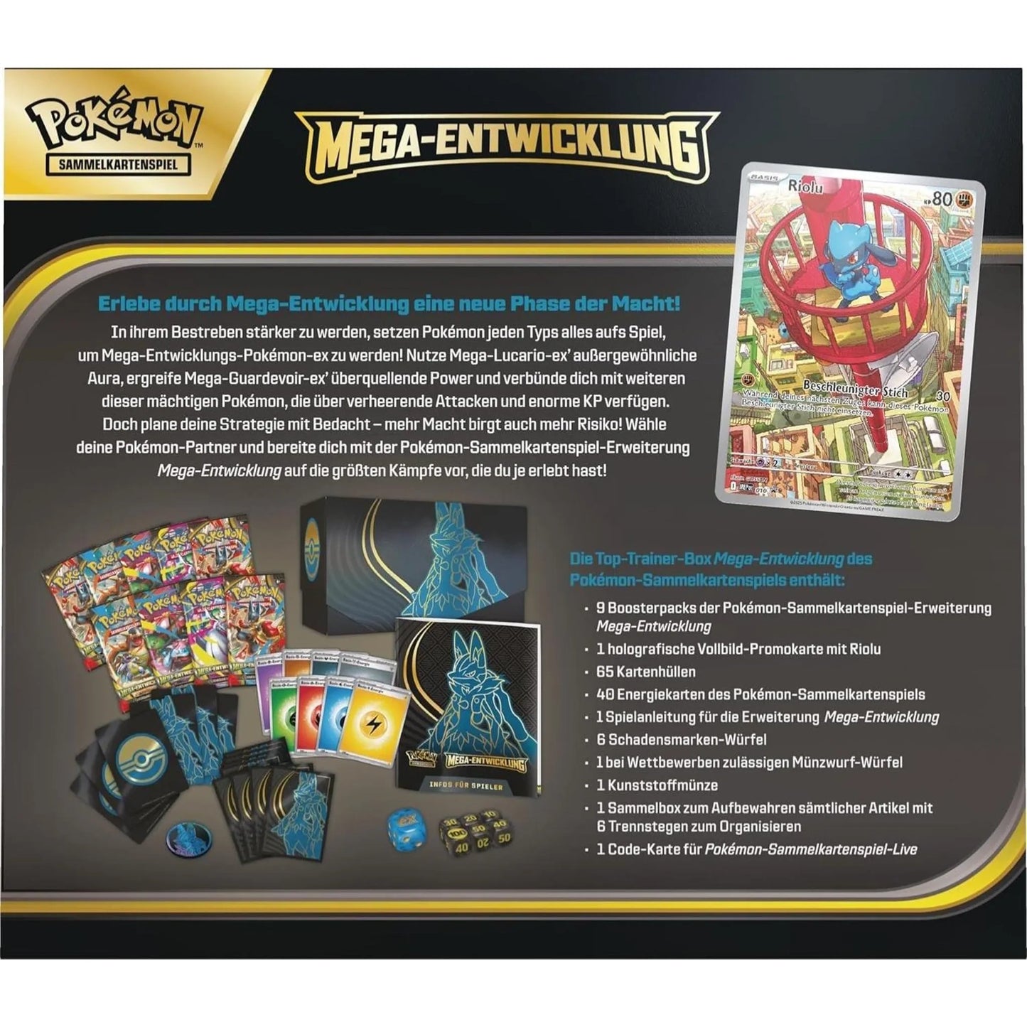 Pokémon - Mega Evolution Lucario Top Trainer Box - DE
