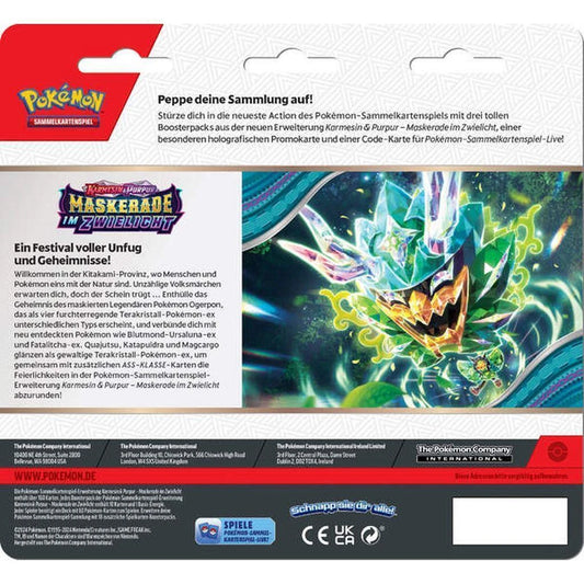 Pokémon Karmesin & Purpur - Maskerade im Zwielicht 3-Pack Blister - Relaxo Promo - DE