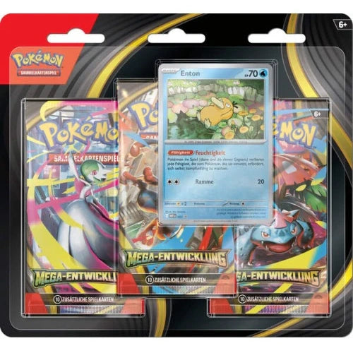 Pokémon - Mega-Entwicklung 3-Pack Blister - Enton Promo - DE