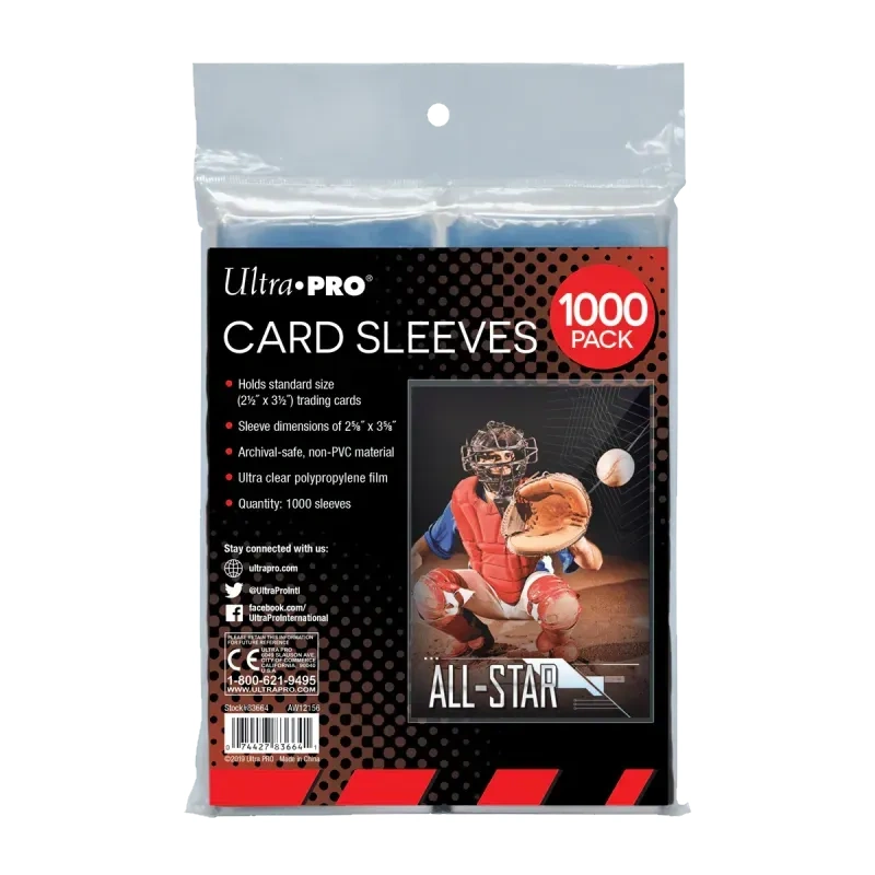 Ultra PRO - Card Sleeves 1000 Pack (Soft Penny Sleeves)