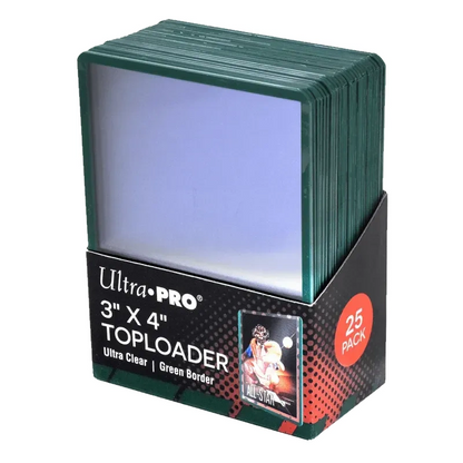Ultra PRO - Toploader 3" x 4" Colored Border (Red / Blue / Green) | Ultra Clear - 25 Stück