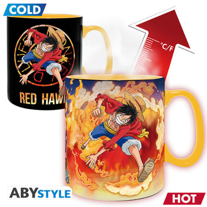 One Piece - Heat-Change Mug Luffy & Sabo - 460 ml