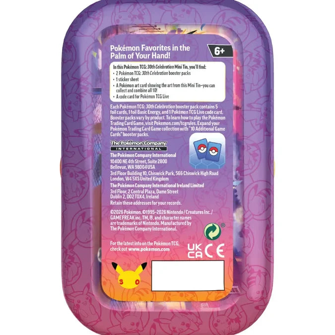 Pokémon - 30th Celebration Mini Tin - EN (Zufälliges Motiv)