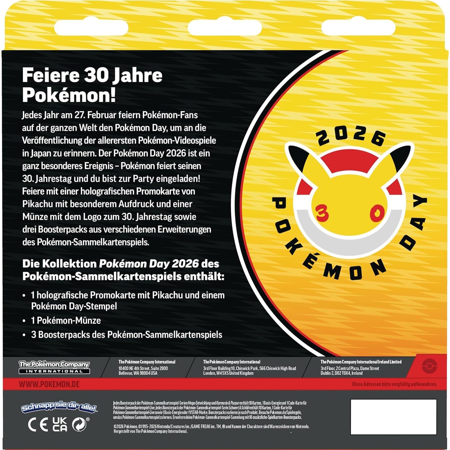 Pokémon - Pokémon Day 2026 Kollektion - Pikachu Promo - DE