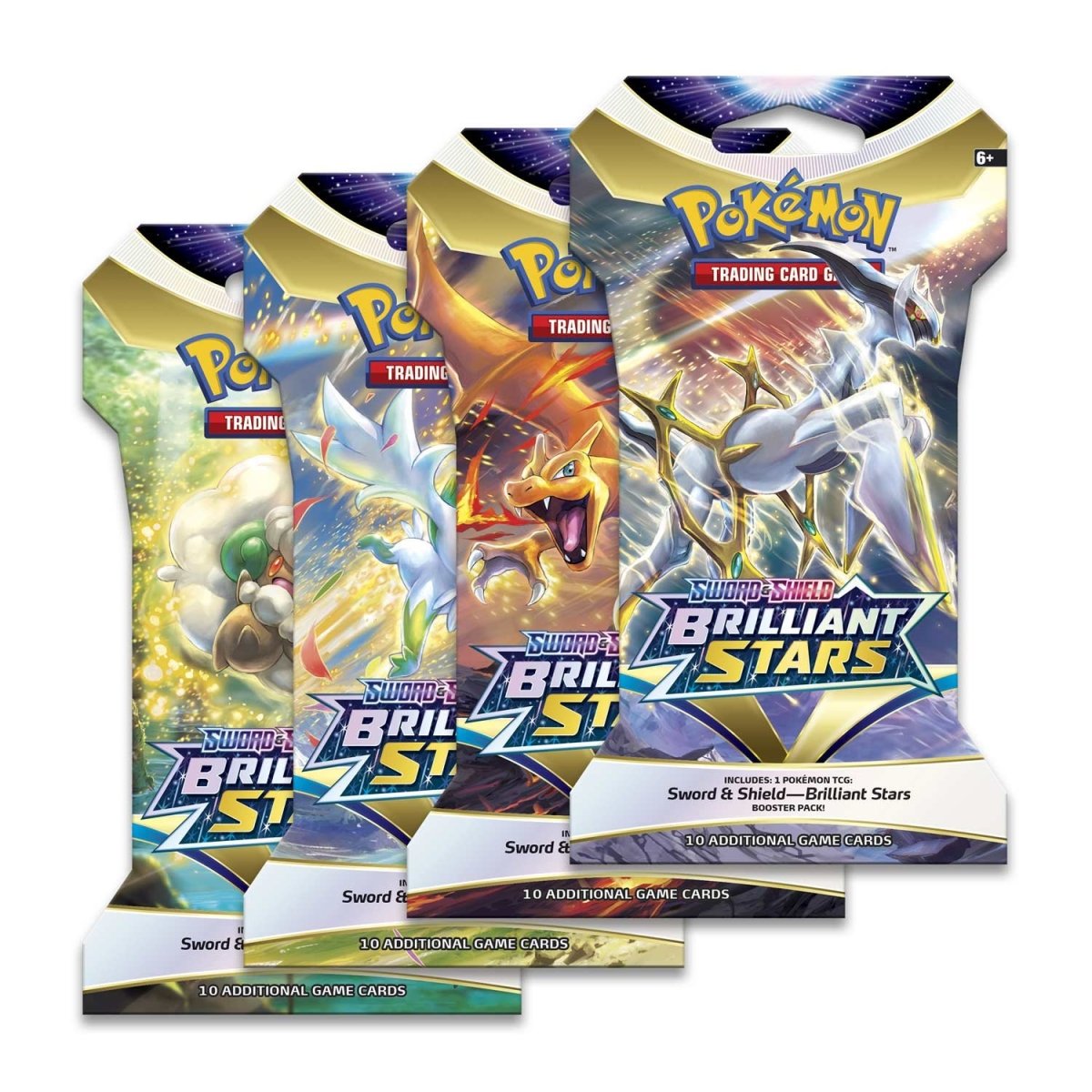 Pokémon Sword & Shield - Brilliant Stars Sleeved Booster Artwork Set (4er Set) - EN