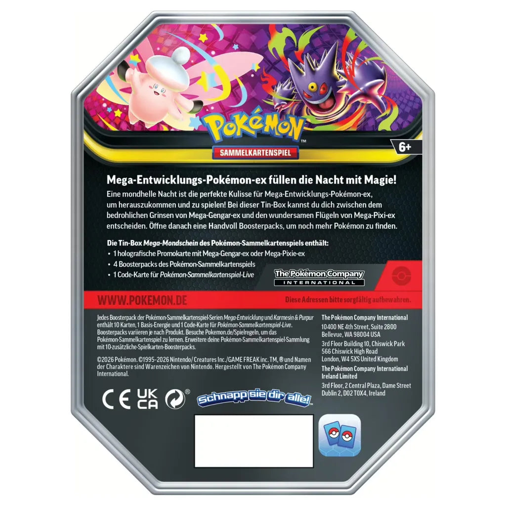 Pokémon - Mega Mondschein Tin Box (Mega-Gengar & Mega-Pixi) - DE