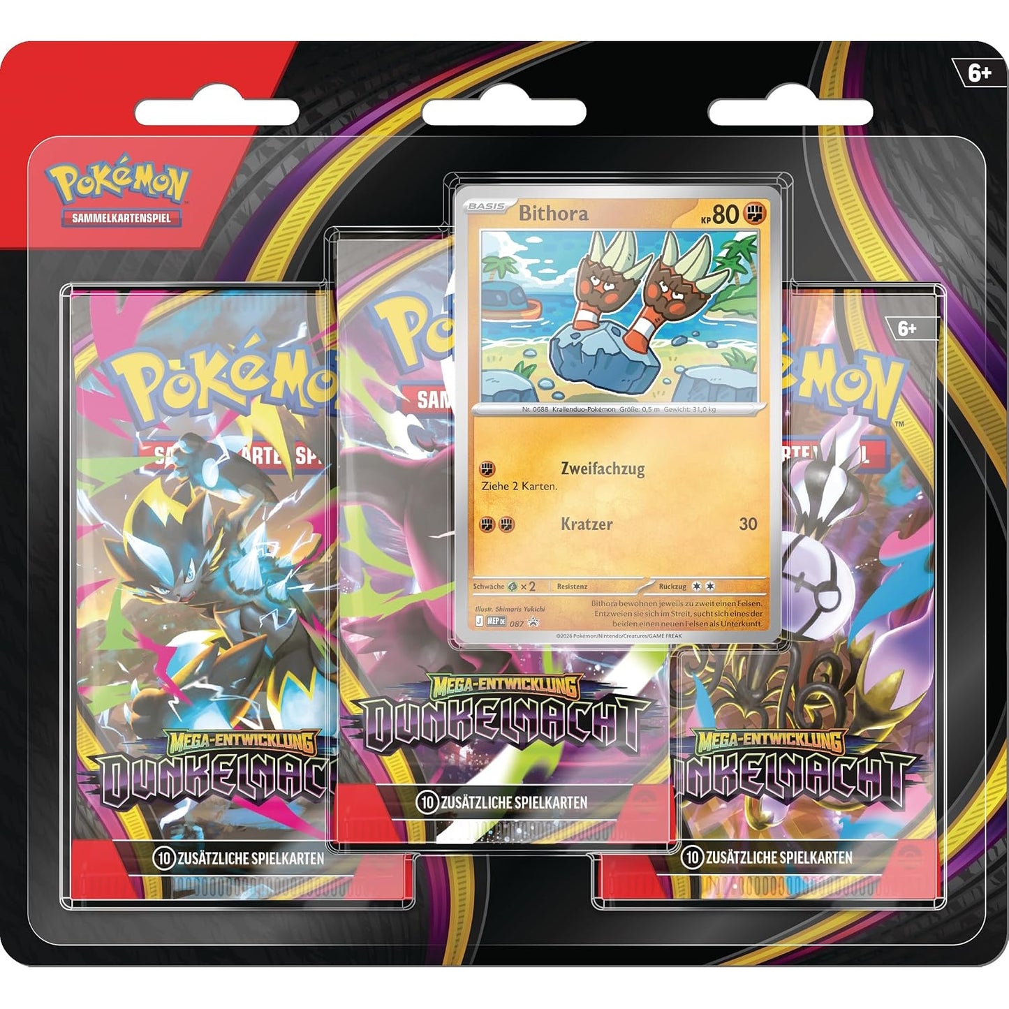 Pokémon Mega-Entwicklung - Dunkelnacht 3-Pack Blister - DE