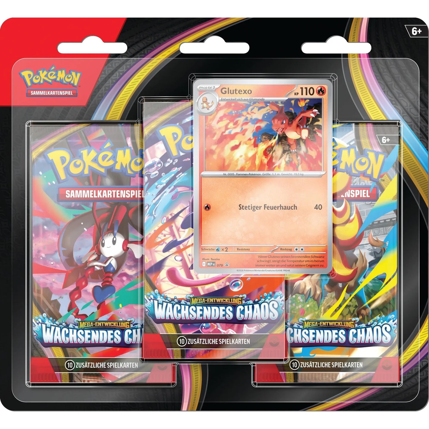 Pokémon - Wachsendes Chaos 3-Pack Blister - DE