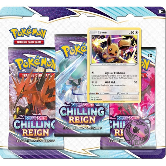 Pokémon Sword & Shield - Chilling Reign 3-Pack Blister - Evoli Promo - EN