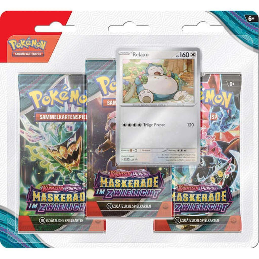 Pokémon Karmesin & Purpur - Maskerade im Zwielicht 3-Pack Blister - Relaxo Promo - DE
